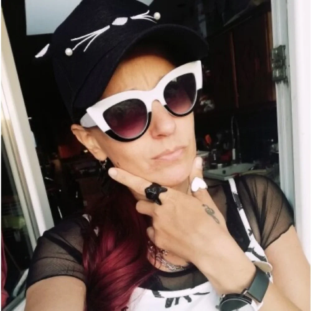 New Gentle Meow Women’s Black Baseball Cat Cap Hat With Whiskers & Ears Polar - Picture 14 of 16